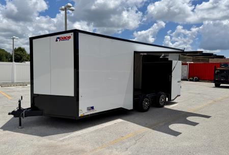 New 2026 Pace American 8.5x20 Journey SE Flat Top Sloped V-Nose 10K Car / Racing Trailer