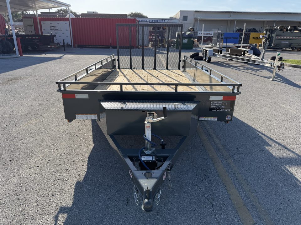New 2026 Sure-Trac 7x14 5K W/ Brakes Steel High Side Utility Trailer