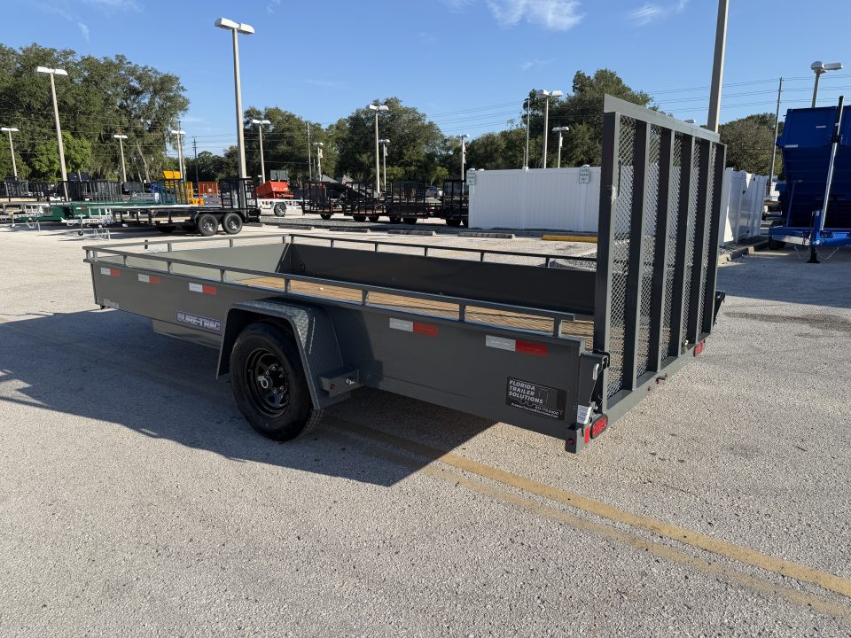 New 2026 Sure-Trac 7x14 5K W/ Brakes Steel High Side Utility Trailer