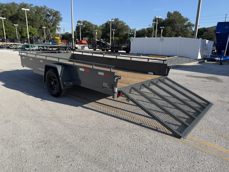 New 2026 Sure-Trac 7x14 5K W/ Brakes Steel High Side Utility Trailer