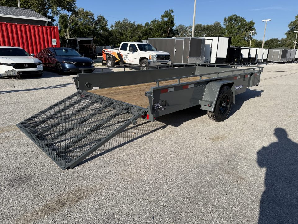 New 2026 Sure-Trac 7x14 5K W/ Brakes Steel High Side Utility Trailer