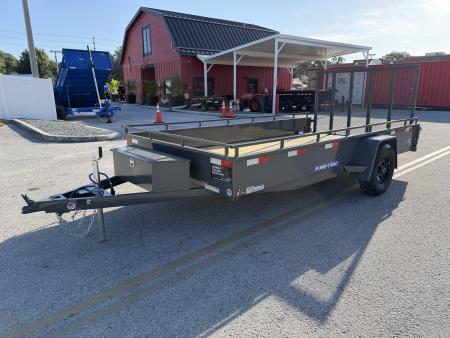 New 2026 Sure-Trac 7x14 5K W/ Brakes Steel High Side Utility Trailer