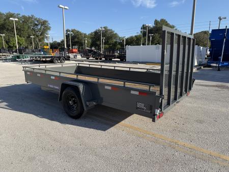 New 2026 Sure-Trac 7x14 5K W/ Brakes Steel High Side Utility Trailer