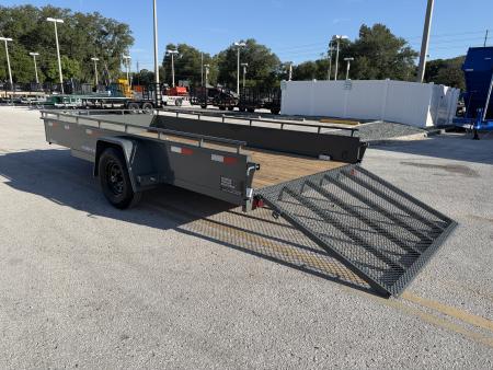 New 2026 Sure-Trac 7x14 5K W/ Brakes Steel High Side Utility Trailer