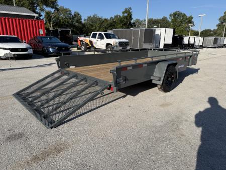 New 2026 Sure-Trac 7x14 5K W/ Brakes Steel High Side Utility Trailer