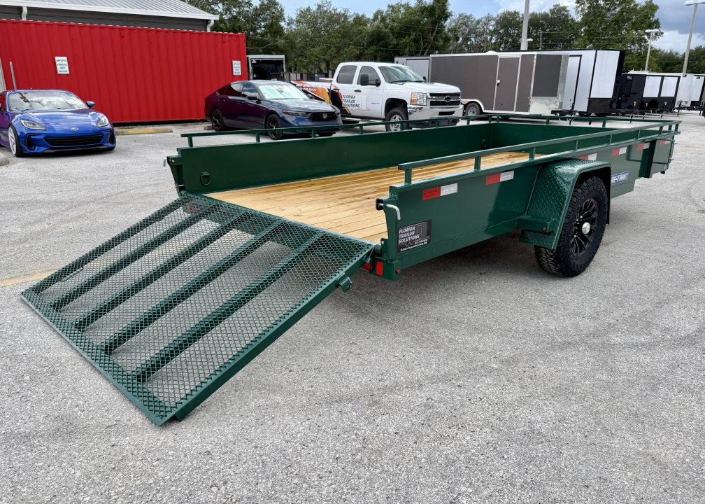 New 2026 Sure-Trac 7x14 5K W/ Brakes Steel High Side Utility Trailer
