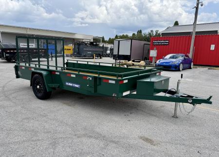 New 2026 Sure-Trac 7x14 Steel High Side Utility 5K W/ Brakes Utility Trailer