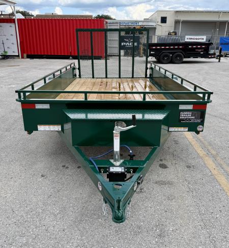 New 2026 Sure-Trac 7x14 5K W/ Brakes Steel High Side Utility Trailer