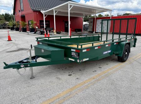 New 2026 Sure-Trac 7x14 5K W/ Brakes Steel High Side Utility Trailer