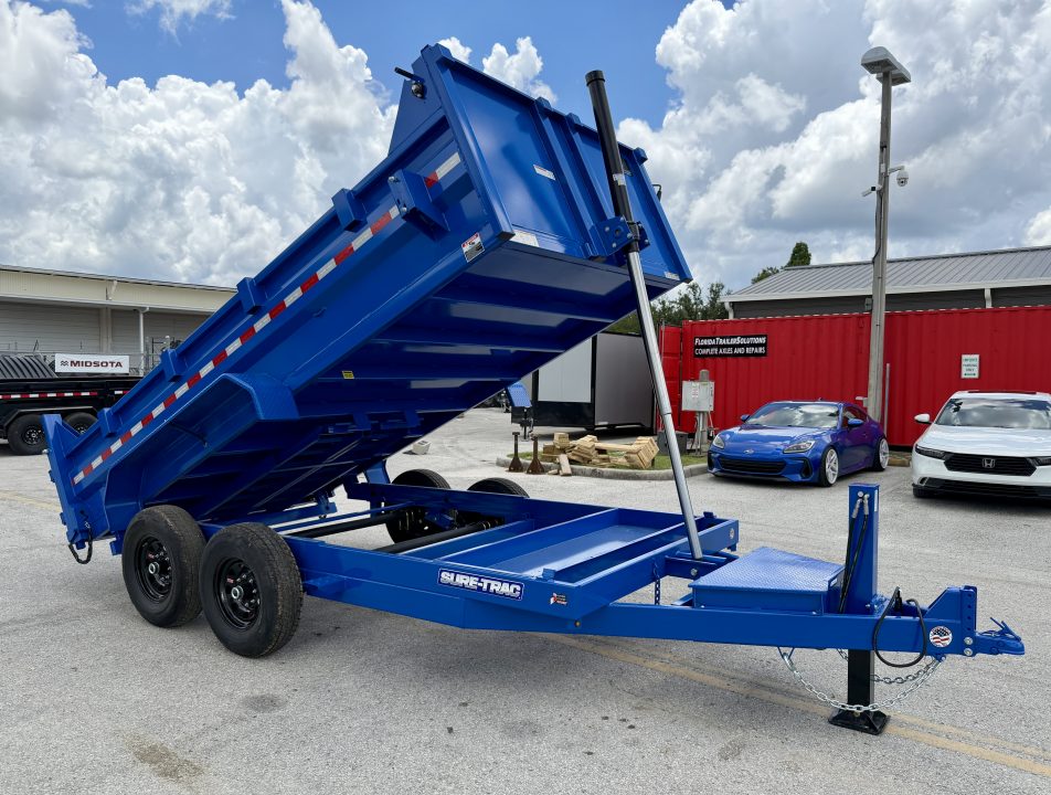 New 2026 Sure-Trac 7x14 14K HD Low Profile Telescopic Dump Trailer