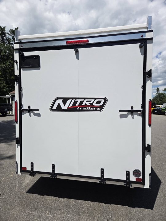 New 2026 Nitro 7.5x16 Contractor trailer white with rear ramp & 5200lb axles Contractor