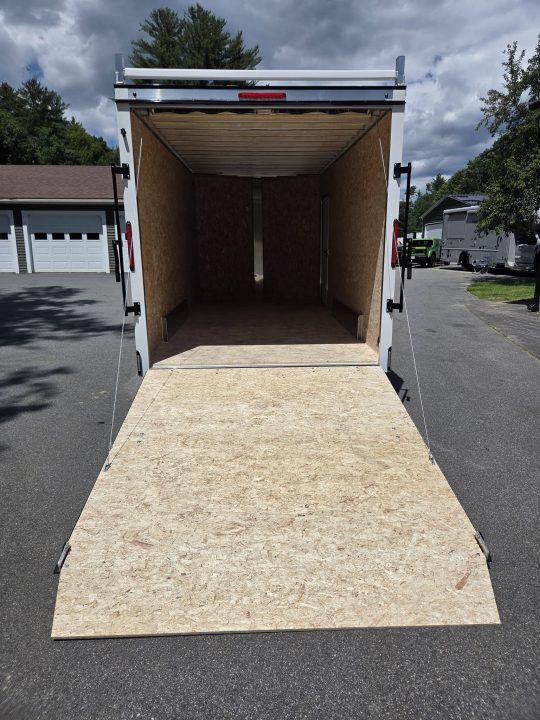 New 2026 Nitro 7.5x16 Contractor trailer white with rear ramp & 5200lb axles Contractor