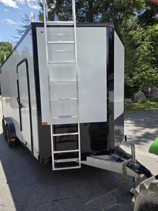 New 2026 Nitro 7.5x16 Contractor trailer white with rear ramp & 5200lb axles Contractor