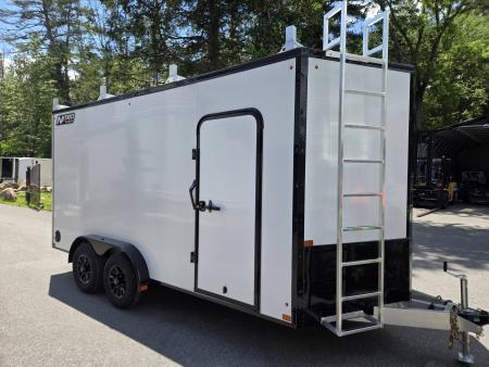 New 2026 Nitro 7.5x16 Contractor trailer white with rear ramp & 5200lb axles Contractor