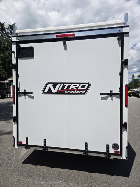 New 2026 Nitro 7.5x16 Contractor trailer white with rear ramp & 5200lb axles Contractor