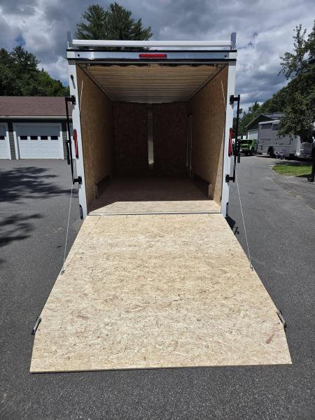 New 2026 Nitro 7.5x16 Contractor trailer white with rear ramp & 5200lb axles Contractor
