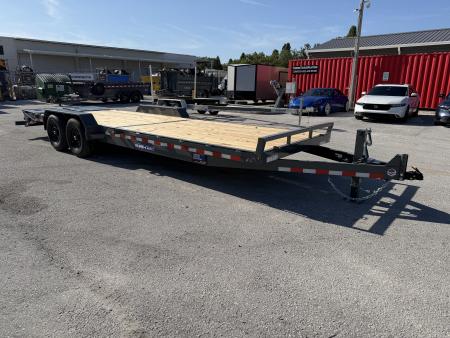 New 2026 Sure-Trac 7x24 (21+3) Universal Ramp Equipment 14K Equipment Trailer