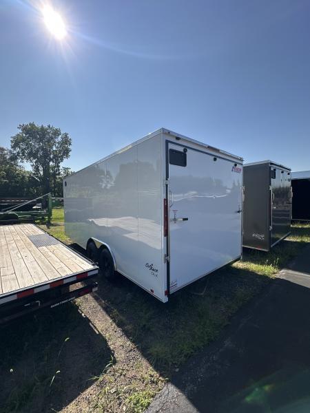 New 2026 Pace American 8.5 X 20 Outback DLX Flat Top V-Nose Car Hauler 10K (White)