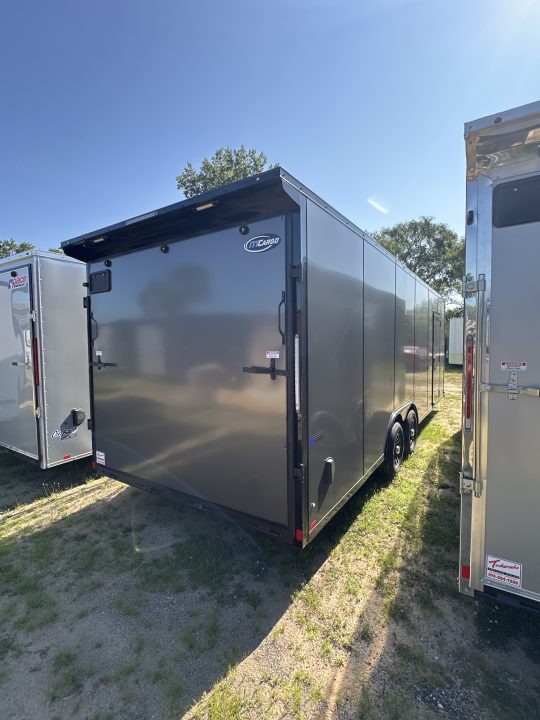 New 2026 ITI Cargo 8.5 X 24 XE Flat Top V-Nose Car Hauler 10K ( Composite Charcoal/Black Trim )