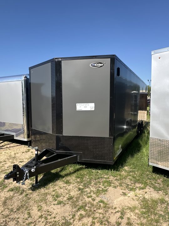 New 2026 ITI Cargo 8.5 X 24 XE Flat Top V-Nose Car Hauler 10K ( Composite Charcoal/Black Trim )