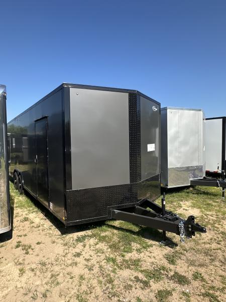 New 2026 ITI Cargo 8.5 X 24 XE Flat Top V-Nose Car Hauler 10K ( Composite Charcoal/Black Trim )