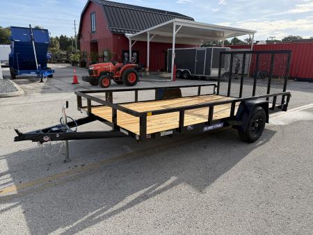 New 2026 Sure-Trac 7x14 5K W/ Brakes Tube Top Utility Trailer