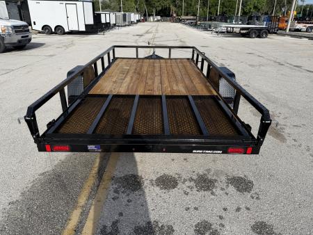 New 2026 Sure-Trac 7x14 5K W/ Brakes Tube Top Utility Trailer