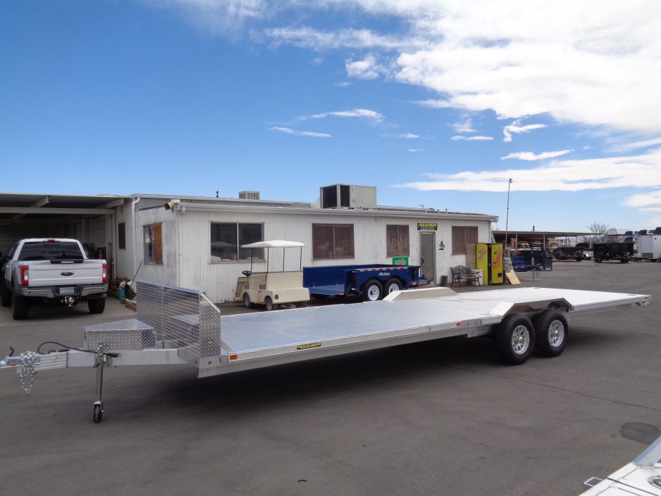 New 2027 Aluma * WB28H-TA-EL-DOF * 28Ft Wide Body Tandem Axle Drive-Over-Fender Car Hauler
