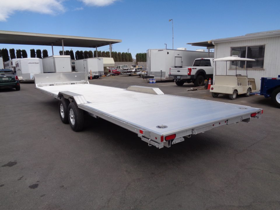 New 2027 Aluma * WB28H-TA-EL-DOF * 28Ft Wide Body Tandem Axle Drive-Over-Fender Car Hauler