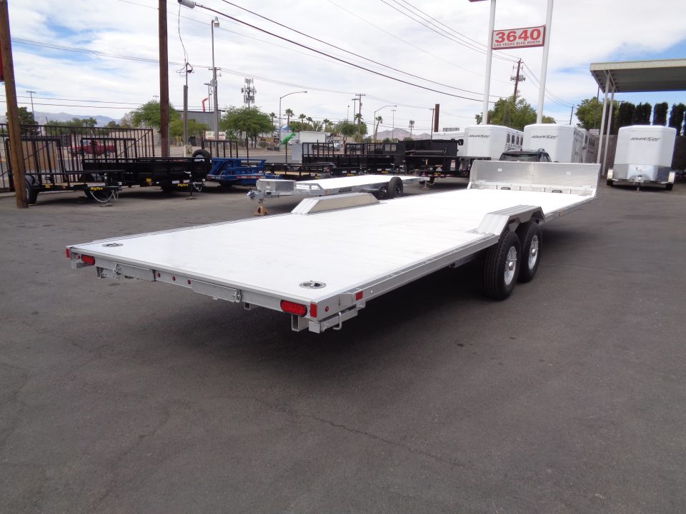 New 2027 Aluma * WB28H-TA-EL-DOF * 28Ft Wide Body Tandem Axle Drive-Over-Fender Car Hauler