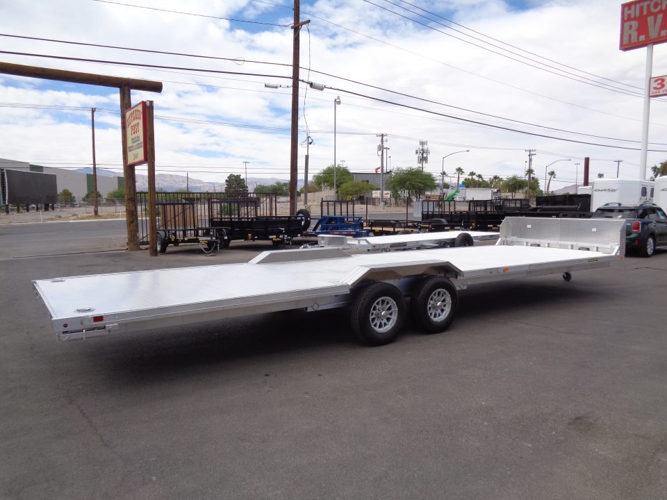 New 2027 Aluma * WB28H-TA-EL-DOF * 28Ft Wide Body Tandem Axle Drive-Over-Fender Car Hauler