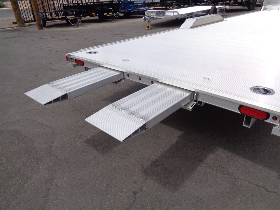 New 2027 Aluma * WB28H-TA-EL-DOF * 28Ft Wide Body Tandem Axle Drive-Over-Fender Car Hauler