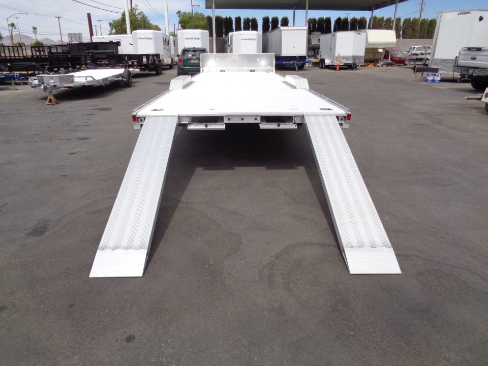 New 2027 Aluma * WB28H-TA-EL-DOF * 28Ft Wide Body Tandem Axle Drive-Over-Fender Car Hauler