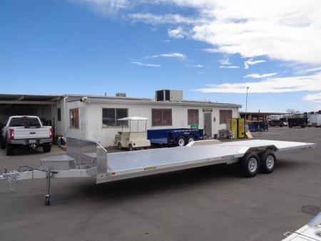 New 2027 Aluma * WB28H-TA-EL-DOF * 28Ft Wide Body Tandem Axle Drive-Over-Fender Car Hauler