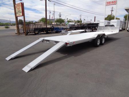 New 2027 Aluma * WB28H-TA-EL-DOF * 28Ft Wide Body Tandem Axle Drive-Over-Fender Car Hauler