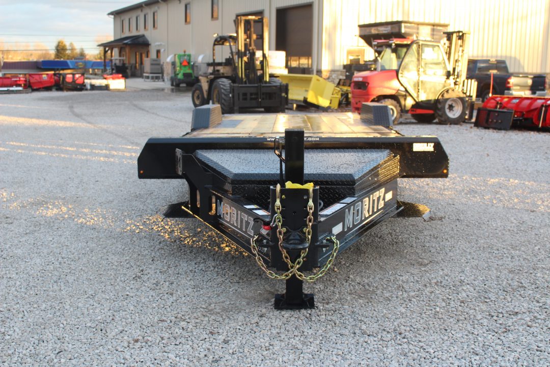 New 2026 Moritz 7' x 16' + 8' Low Pro - Gravity Tilt - Equipment Trailer - 25900# GVW