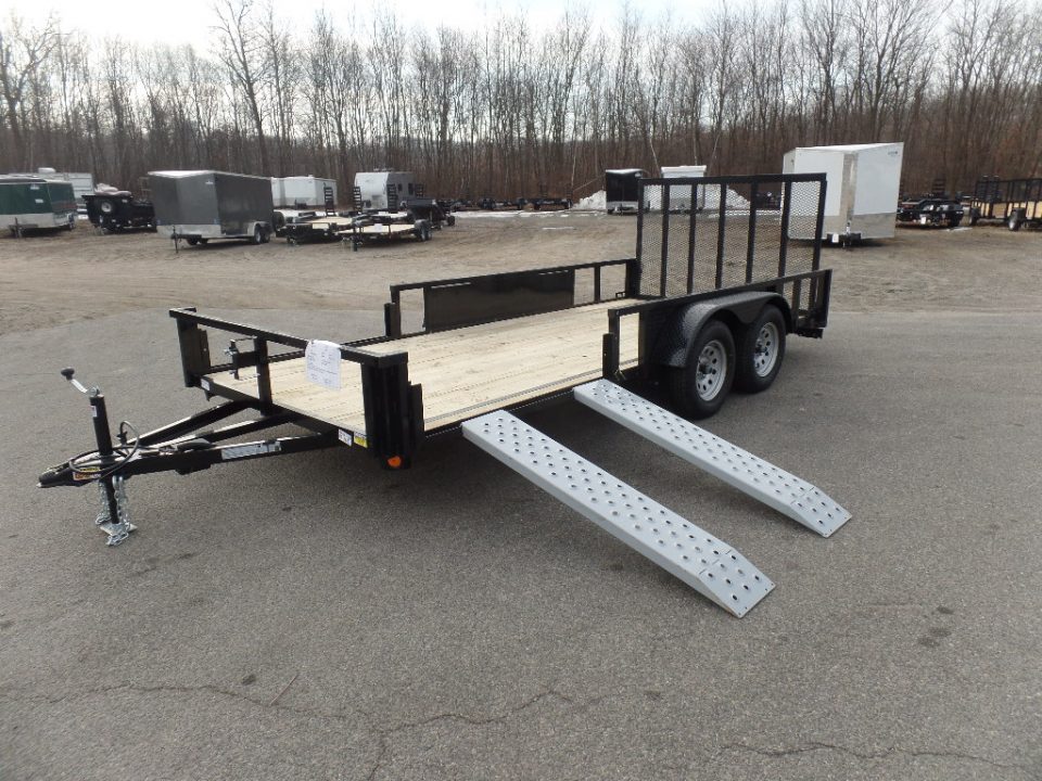 New 2026 Quality Steel and Aluminum Quality S&A Brand, Steel Frame, Combo ATV/Quad/ Utility / Landscape / 7X14 Tandem, Side Ramps, ID#224694 Utility Trailer