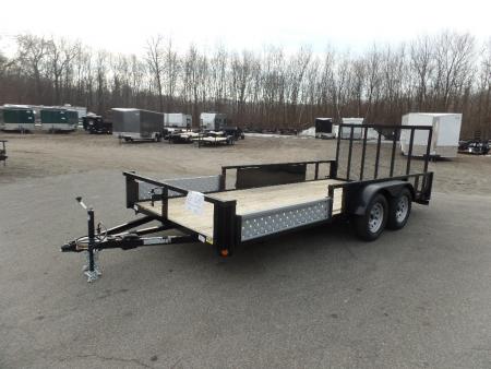 New 2026 Quality Steel and Aluminum Quality S&A Brand, Steel Frame, Combo ATV/Quad/ Utility / Landscape / 7X14 Tandem, Side Ramps, ID#224694 Utility Trailer