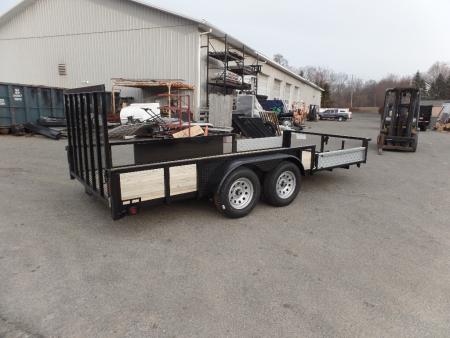 New 2026 Quality Steel and Aluminum Quality S&A Brand, Steel Frame, Combo ATV/Quad/ Utility / Landscape / 7X14 Tandem, Side Ramps, ID#224694 Utility Trailer