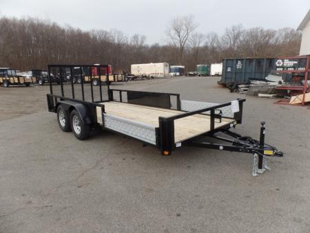 New 2026 Quality Steel and Aluminum Quality S&A Brand, Steel Frame, Combo ATV/Quad/ Utility / Landscape / 7X14 Tandem, Side Ramps, ID#224694 Utility Trailer