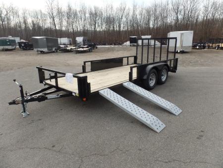 New 2026 Quality Steel and Aluminum Quality S&A Brand, Steel Frame, Combo ATV/Quad/ Utility / Landscape / 7X14 Tandem, Side Ramps, ID#224694 Utility Trailer