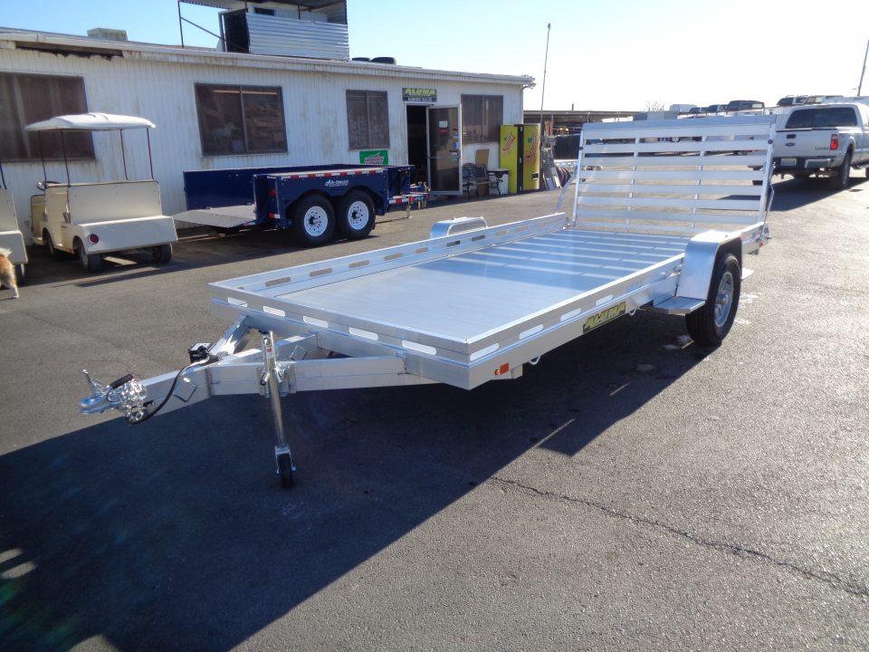 New 2027 Aluma * 8014S-TG * 14Ft Single Axle 4.2K Utility Trailer w/ Ramp Gate