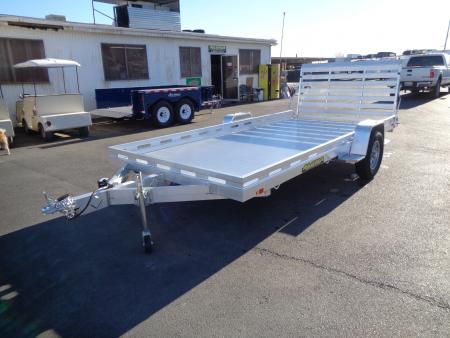 New 2027 Aluma * 8014S-TG * 14Ft Single Axle 4.2K Utility Trailer w/ Ramp Gate