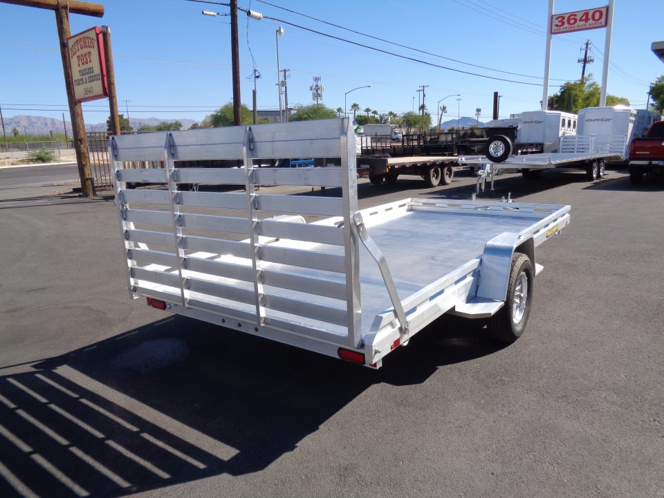 New 2027 Aluma * 8014S-TG * 14Ft Single Axle 4.2K Utility Trailer w/ Ramp Gate