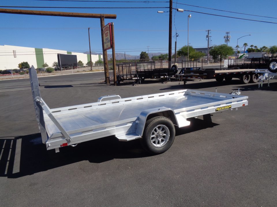 New 2027 Aluma * 8014S-TG * 14Ft Single Axle 4.2K Utility Trailer w/ Ramp Gate
