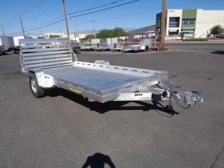 New 2027 Aluma * 8014S-TG * 14Ft Single Axle 4.2K Utility Trailer w/ Ramp Gate