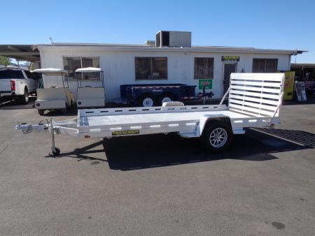 New 2027 Aluma * 8014S-TG * 14Ft Single Axle 4.2K Utility Trailer w/ Ramp Gate