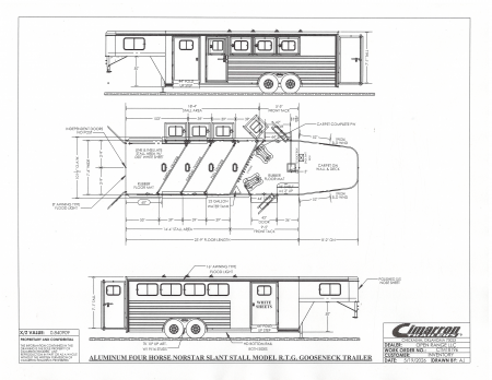 New 2027 Cimarron Trailers Norstar 4 Horse Slant RTG Horse Trailer