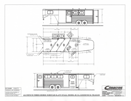 New 2027 Cimarron Trailers 3 Horse Norstar RTG Slant Horse Trailer