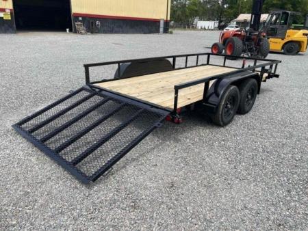 New 2027 Big Tex Trailers 16' 60PI w/ 4' Spring Assist Tailgate Utility Trailer
